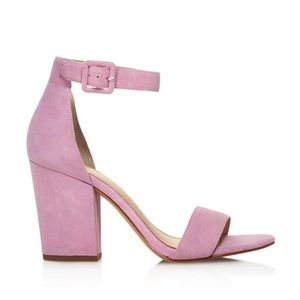 NWT Botkier Shana Sandal Block Heels Barbie Pink Lilac Size 7